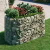 Image de VidaXL Lit surélevé à Gabion - 200x100x100 cm Argenté