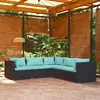 Image de vidaXL Salon de jardin 5 pcs avec coussins