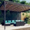 Image de Salon de jardin vidaXL 9 pcs - Noir