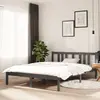 Image de vidaXL Cadre de lit gris bois massif 135x190 cm