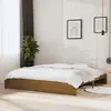 Image de VIDAXL Cadre de lit sans matelas - Marron miel - 200x200 cm - Bois massif