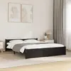 Image de vidaXL Cadre de lit noir bois massif 140x190 cm