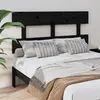 Image de vidaXL Tête de lit Bois massif de pin Noir 124x3x81 cm