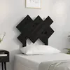 Image de vidaXL Tête de lit - Noir - 72,5 x 3 x 81 cm