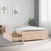 Image de vidaXL Cadre de lit avec tiroirs 90x190 cm bois de pin