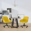 Image de vidaXL Chaises pivotantes - Jaune Velours