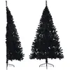 Image de Demi sapin de Noël vidaXL 240 cm - Noir