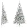 Image de VidaXL Demi Sapin de Noël Artificiel - Argenté - 240 cm