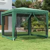 Image de vidaXL Tente de fête parois Maille Vert