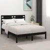 Image de VIDAXL Cadre de lit bois massif de pin - Noir 200x200 cm