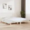 Image de vidaXL Cadre de lit blanc 200x200 cm bois massif