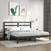 Image de vidaXL Cadre de lit Gris 200x200 cm