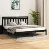 Image de vidaXL Cadre de lit sans matelas - Noir 200x200 cm