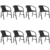 Image de vidaXL Chaises de jardin - Noir Rotin Plastique