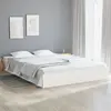 Image de vidaXL Cadre de lit bois massif 140x200 cm - Blanc