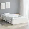 Image de vidaXL Cadre de lit sans matelas - Blanc bois massif 90x200 cm
