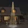 Image de Sapin LED sur Mât de Drapeau vidaXL 800 cm