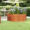 Image de vidaXL Lit surélevé de jardin rouillé 129x129x45 cm acier corten