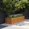 Image de vidaXL Lit Surélevé Acier Corten