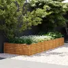 Image de vidaXL Lit surélevé - Acier Corten 291x100x36 cm