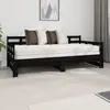 Image de vidaXL Lit gigogne noir 90x190 cm