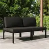 Image de vidaXL Canapé de jardin 2 places - Aluminium anthracite