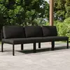 Image de vidaXL Canapé de jardin 3 places aluminium