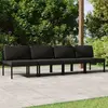 Image de vidaXL Canapé de jardin 4 places aluminium - Anthracite