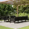 Image de vidaXL Salon de jardin 9 pièces avec coussins - Aluminium