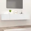 Image de vidaXL Meubles TV 2 pcs Blanc 80x30x30 cm