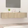 Image de vidaXL Meubles TV - 2 pcs - Chêne sonoma 80x30x30 cm