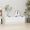 Image de vidaXL Meuble TV Blanc 102x35x36,5 cm