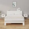 Image de vidaXL Tables de chevet murales 2 pcs blanc 34x30x20 cm