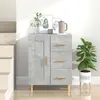 Image de vidaXL Buffet - Gris béton 69,5x34x90 cm