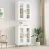 Image de vidaXL Armoire murale suspendue - Blanc 69,5x34x90 cm