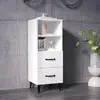 Image de vidaXL Buffet Blanc brillant 34,5x34x90 cm