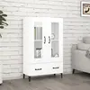 Image de vidaXL Buffet haut blanc 70x31x115 cm