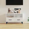 Image de vidaXL Meuble TV Blanc brillant