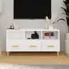 Image de VidaXL Meuble TV Blanc Brillant