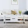 Image de vidaXL Table basse - Blanc - Bois d'ingénierie