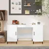 Image de vidaXL Bureau - Blanc brillant