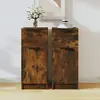 Image de vidaXL Buffets 2 pcs Chêne fumé 30x30x70 cm
