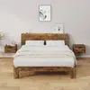 Image de vidaXL Tables de chevet murales 2 pcs Chêne fumé 34x30x20 cm