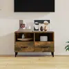 Image de vidaXL Meuble TV Chêne fumé 80 cm