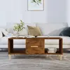 Image de vidaXL Table Basse 102x50x40 cm - Chêne Fumé