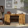 Image de vidaXL Bureau Chêne fumé 140x50x75 cm
