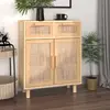 Image de VIDAXL Buffet bois de pin et rotin