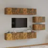 Image de vidaXL Ensemble de meubles TV - Chêne fumé