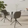 Image de vidaXL Lot de 2 Chaises Pivotantes - Gris Foncé Velours