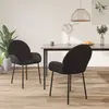 Image de vidaXL Chaises à manger lot de 2 - Noir